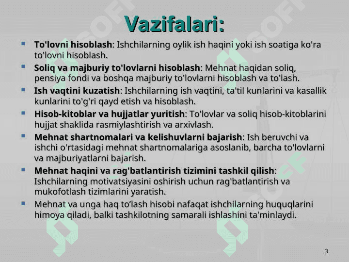 Mehnat va unga haq to’lash hisobi 3