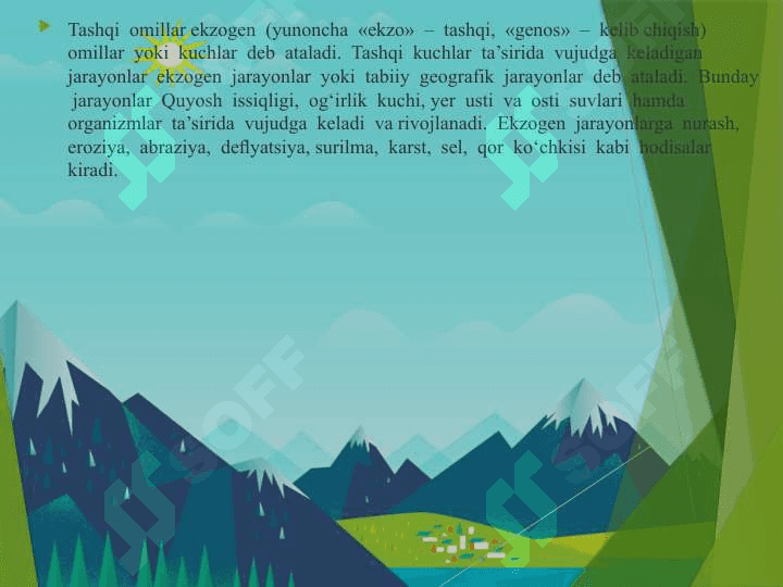TABIIY GEOGRAFIK JARAYONLAR 8