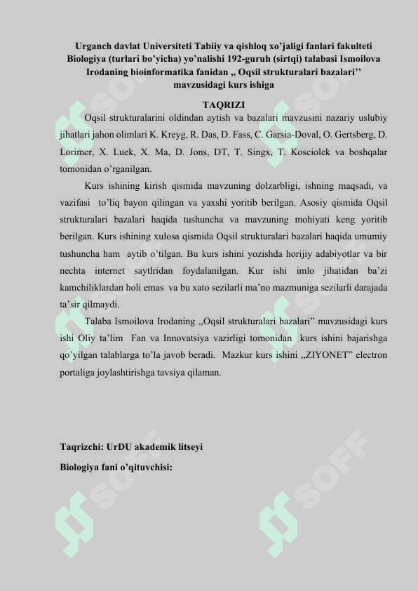TAQRIZ namuna 2