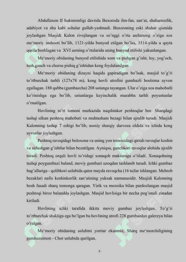 OZBEKISTONNING BUXORO XONLIGI DAVRI MEMORCHILIGI.docx 5