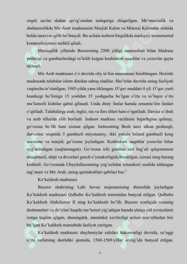 OZBEKISTONNING BUXORO XONLIGI DAVRI MEMORCHILIGI.docx 8