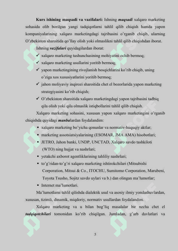 XALQARO MARKETING FAOLIYATINI TASHKIL QILISHDA MAVJUD TAHLILLAR swot pestl.docx 4