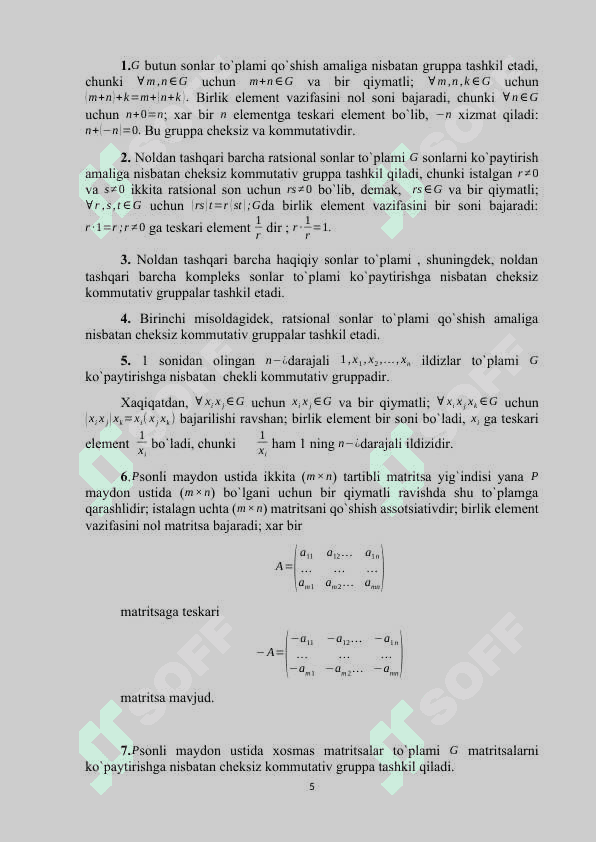Normal bo`luvchilar, Faktor gruppalar.docx 5