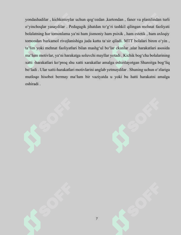 ILK QADAM O'QUV DASTURI ASOSIDA MAKTABGACHA TA'LIM TASHKILOTLARIDA FAOLIYAT MARKAZLARIDA TA'LIM JARAYONLARINI TASHKIL ETISH.docx 6