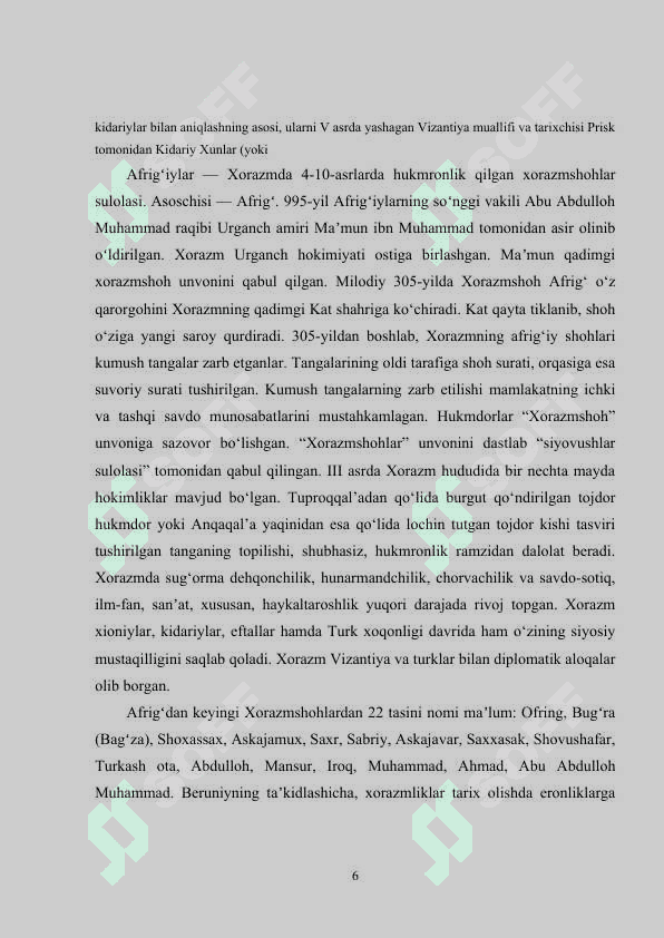 Kidariylar davlatining vujudga kelishi 6