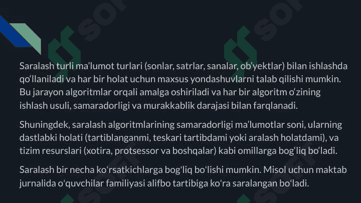 Saralashning yaxshilangan usullari  va ularning samaradorligi 4