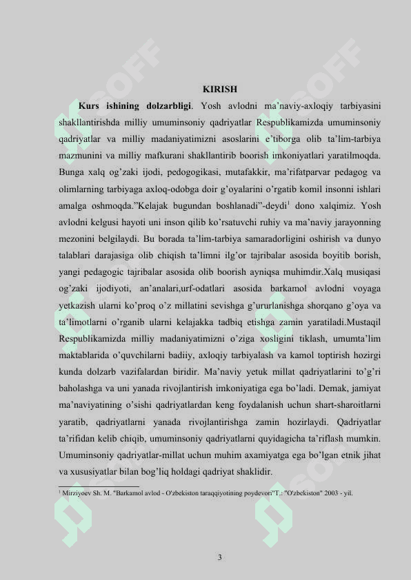 Boshlang`ich ta`lim fanlarini o`qitish jarayonida sharq mutafakkirlari merosidan foydalanish (o`qish, odobnoma, atrofimizdagi olam va matematika darslari 3