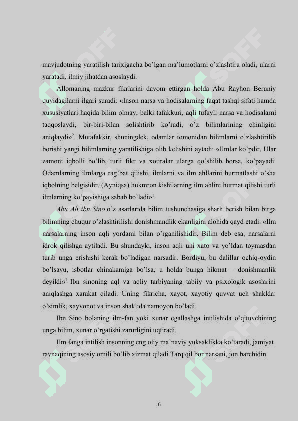 Boshlang`ich ta`lim fanlarini o`qitish jarayonida sharq mutafakkirlari merosidan foydalanish (o`qish, odobnoma, atrofimizdagi olam va matematika darslari 6
