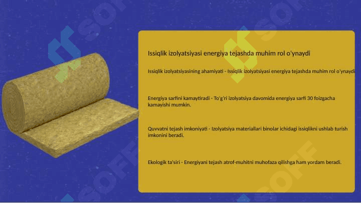 Zamonaviy pardozlash va issiqlik izolyatsiya materiallarini yaratish. 4