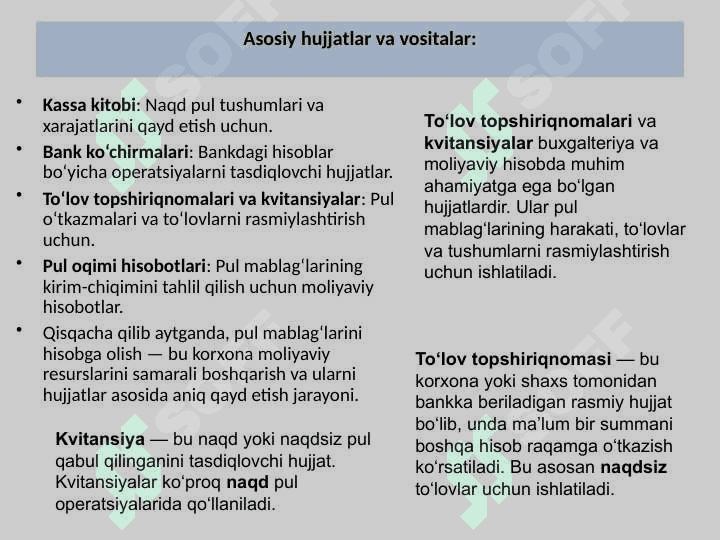 Pul mablag‘lari hisobi 6