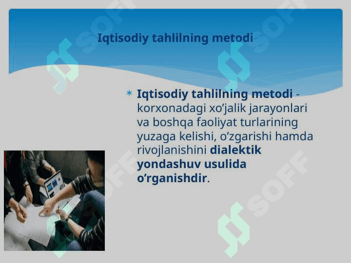 Iqtisodiy tahlilning metodi va usullari 4