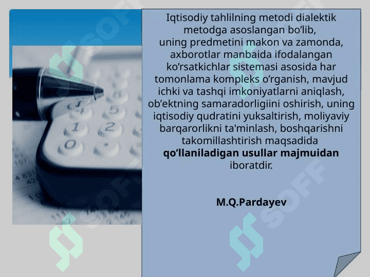 Iqtisodiy tahlilning metodi va usullari 7