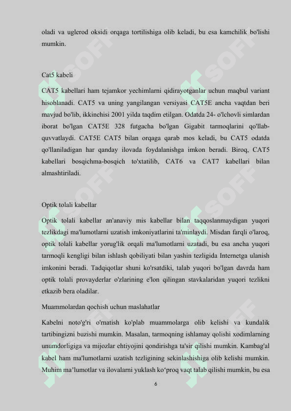 Tarmoq kabel turlari 6