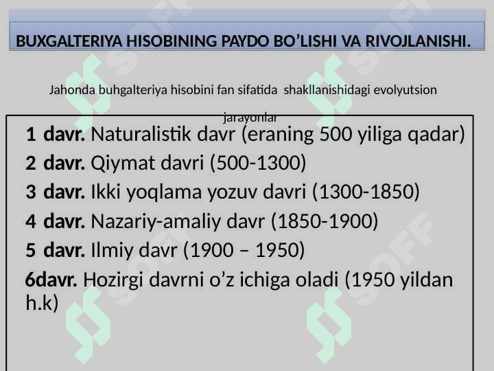 Moliyaviy hisob faniga kirish 6