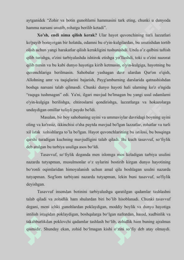 Ramazon Butiyning tasavvuf haqidagi qarashlari 3