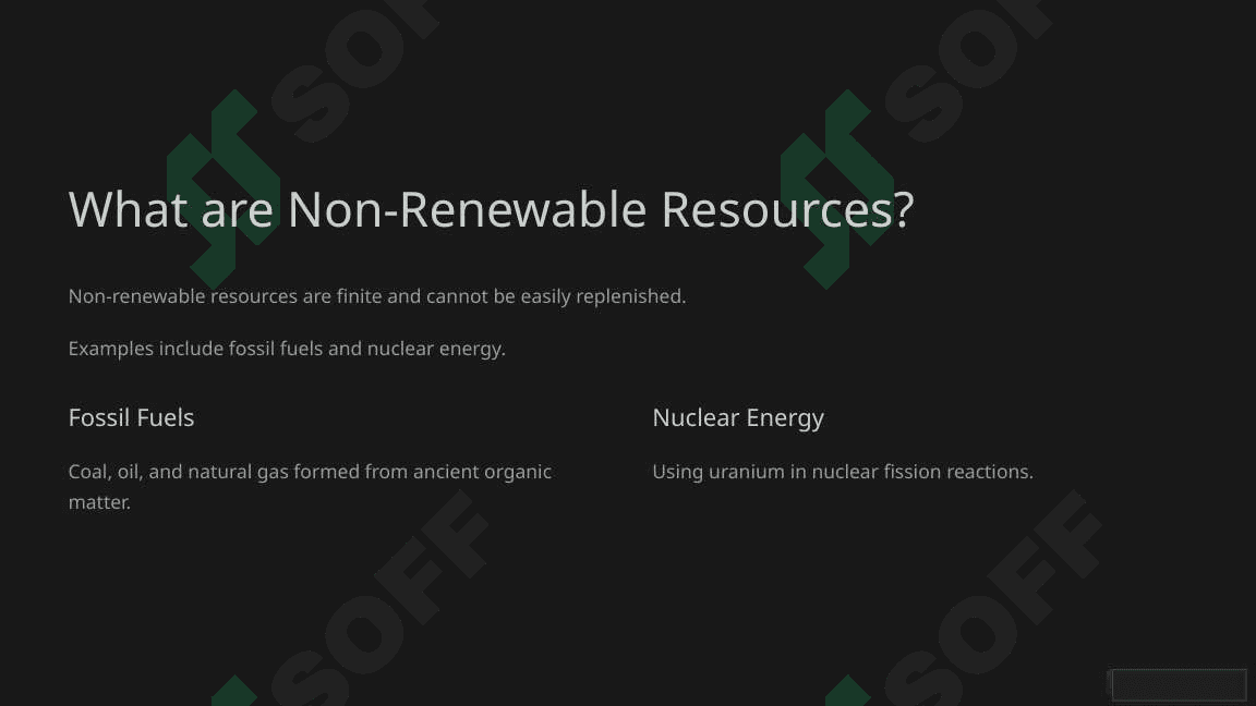 Renewable and non-renewable resources 3