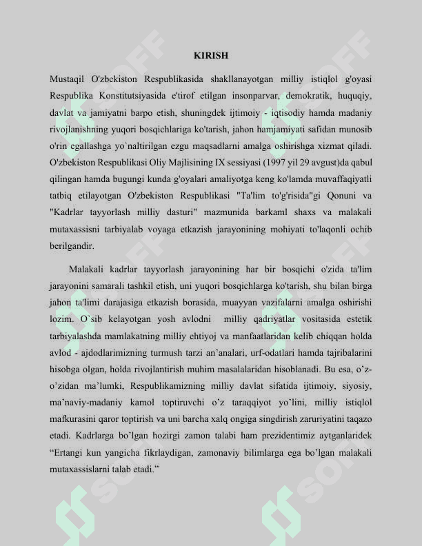 Oʻzbeklarning bola tarbiyasiga doir an’analari va innovatsiyalari. Oʻzbeklarni bola tarbiyasiga boʻlgan munosabati. 2