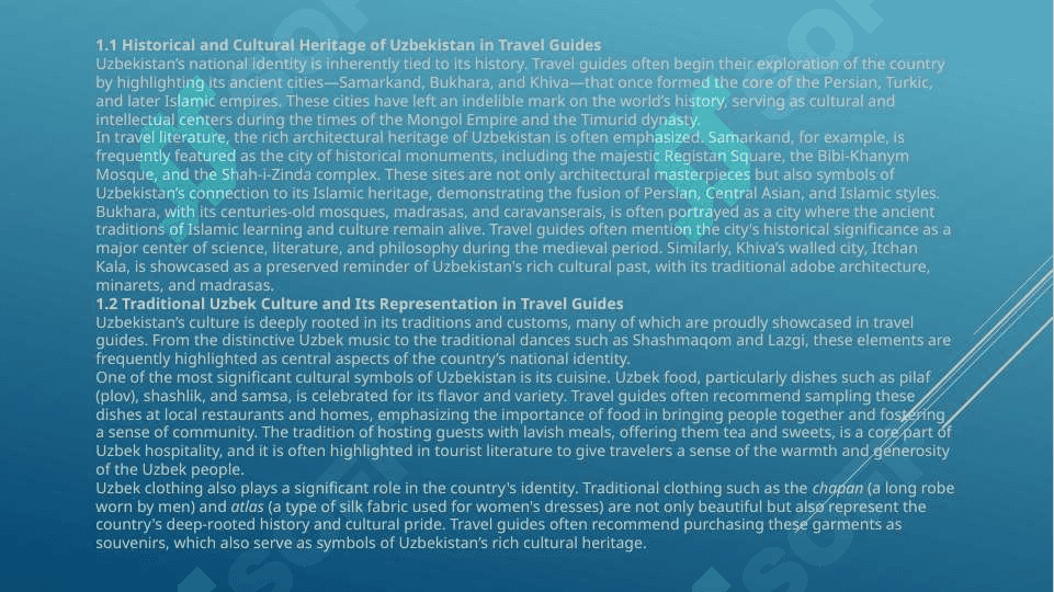 National identities of Uzbekistan and English speaking countries . Travel guides 4
