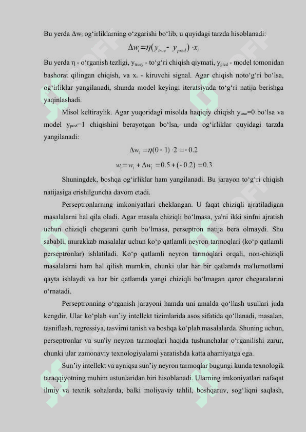 Perseptron asosida moliyaviy bozorlarni bashorat qilish 8