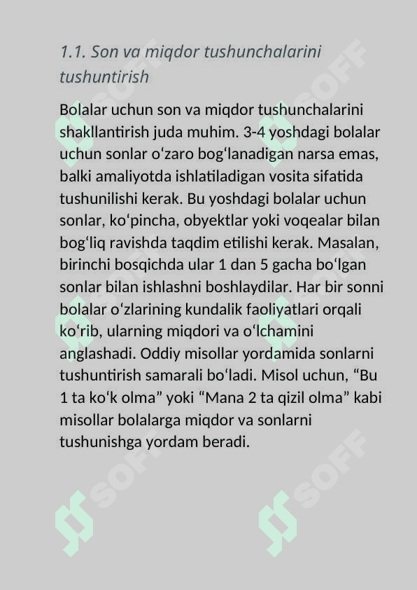 Turli yosh guruhlarda bolalarni miqdor va son sanoq haqidagi bilimlarni shakllantirish sanashga oʻrgatish vazifalari 3