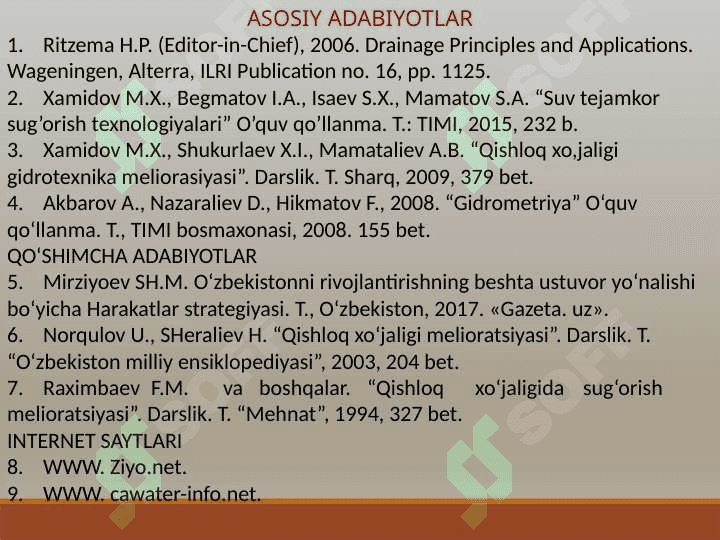 Suv o’lchash nasadkalari 2