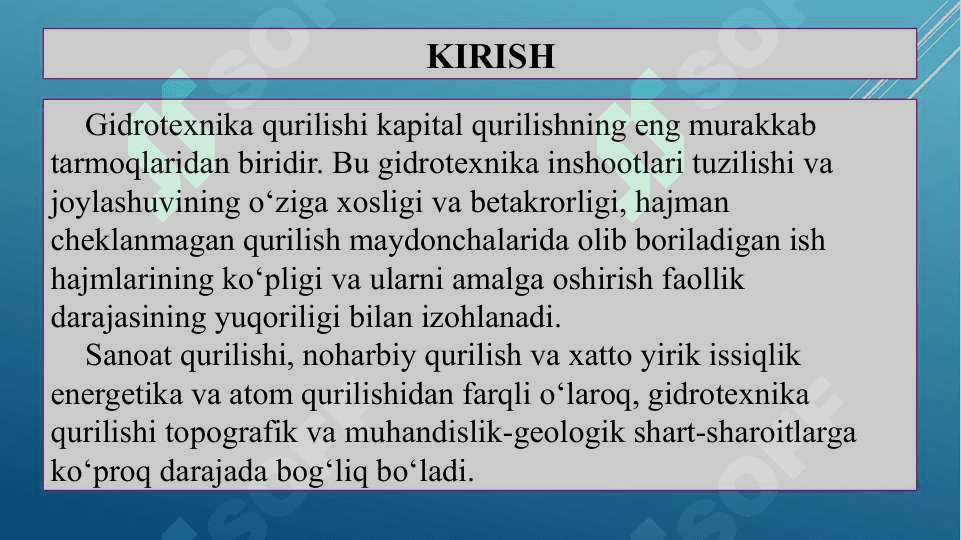 Qazilmada devor hosil qilish texnologiyasi 2