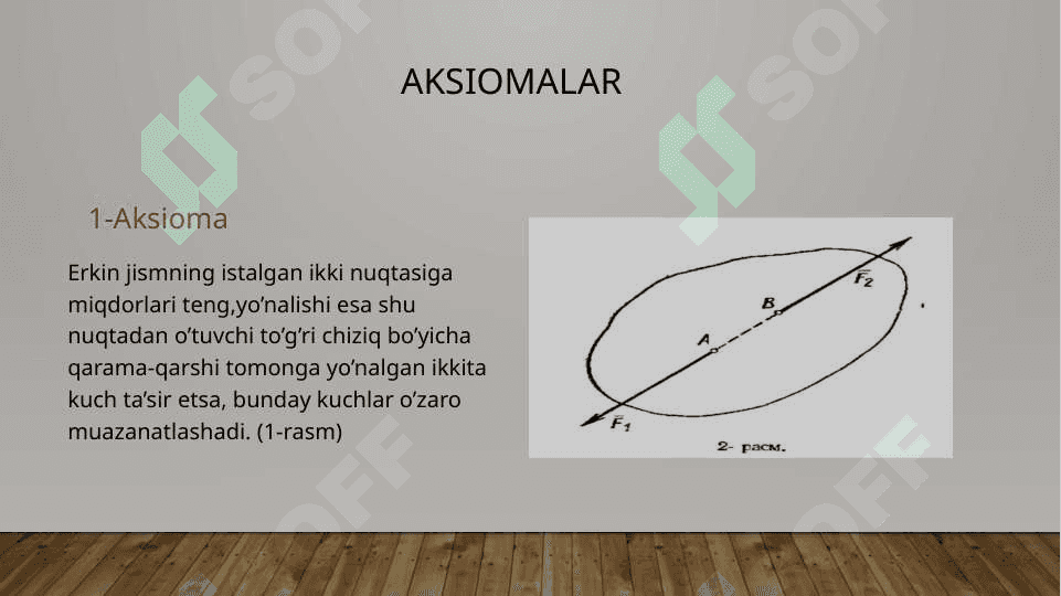 statika aksiomalariga oid masalalar echish 2
