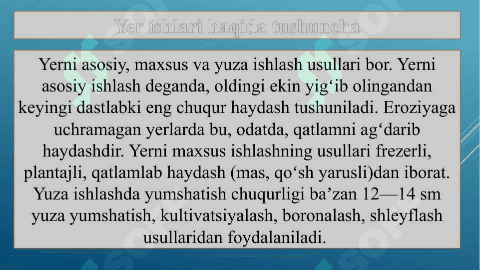 Yer ishlari va yer ishlarini hajmini aniqlash 3