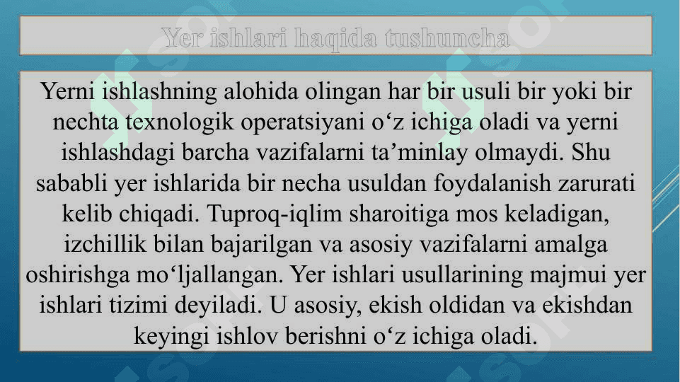 Yer ishlari va yer ishlarini hajmini aniqlash 4