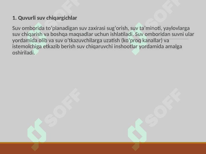 Minorali suv chiqargichlar 3