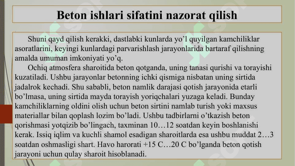 Beton ishlari sifati 4