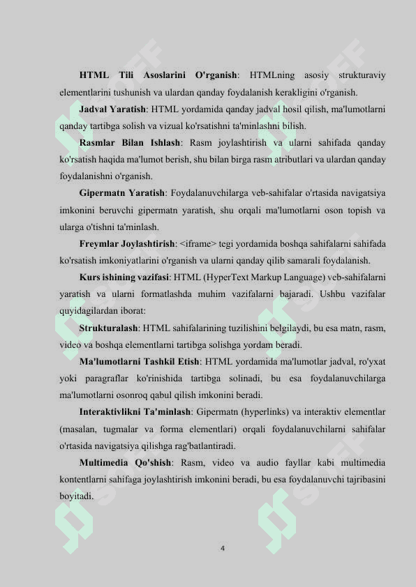 HTML tili, uning asosiy elementlari. Jadval va rasm hosil qilish. Gipermatn va freymlar joylashtirish 3
