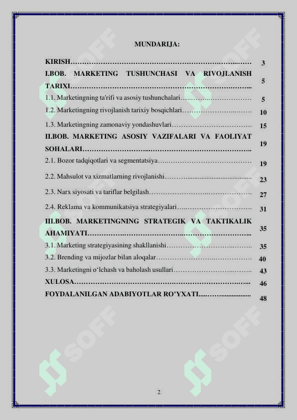 Marketing va uning vazifalari 2