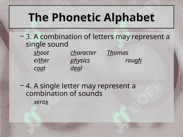 Phonetic transcription 6