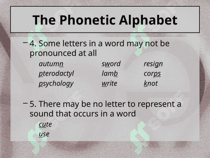 Phonetic transcription 7