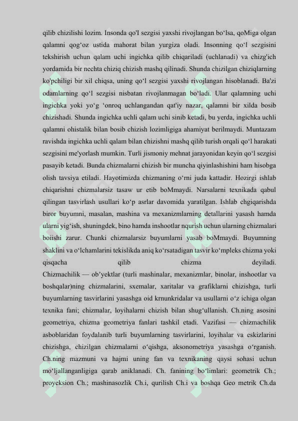Chizmachilik fanini o'qitish metodikasining rivojlanish tarixi 4