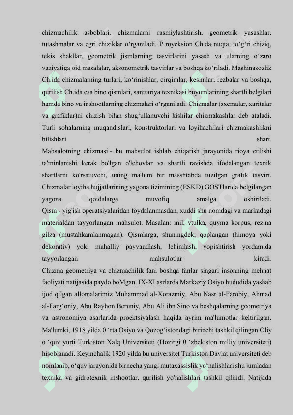 Chizmachilik fanini o'qitish metodikasining rivojlanish tarixi 5