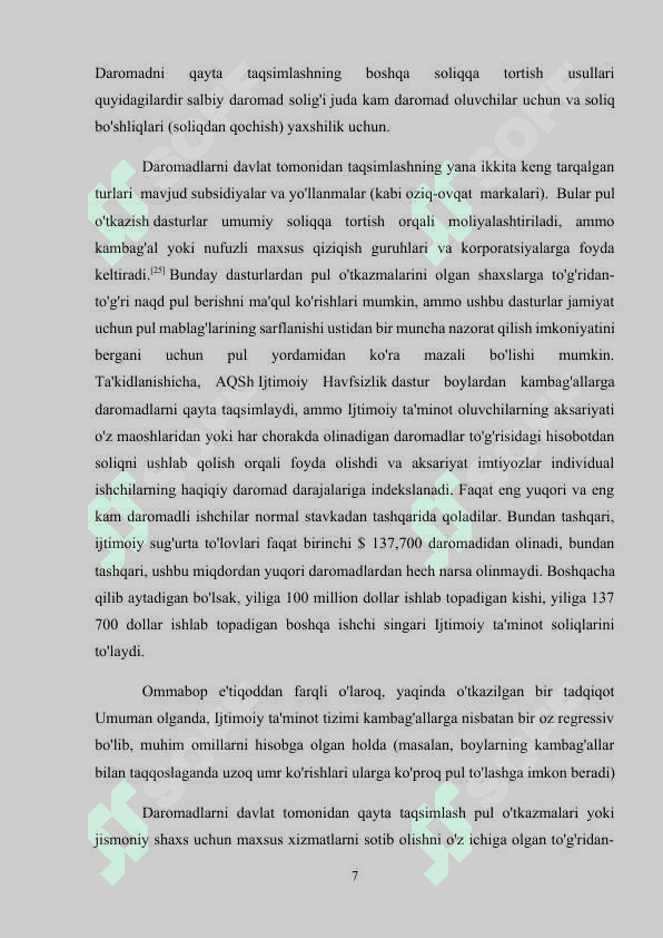 Daromadlar tengsizligining vujudga kelishi va uning sabablari 7