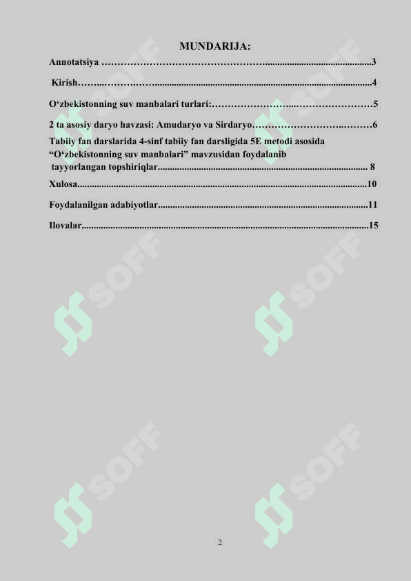 O'zbekistonning suv manbalari MIKRODARS (dars ishlanmasi) 2