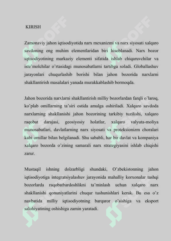 JAHON BOZORIDA NARXNI TASHKIL ETILISHINING O’ZIGA XOS XUSUSIYATLARI 3