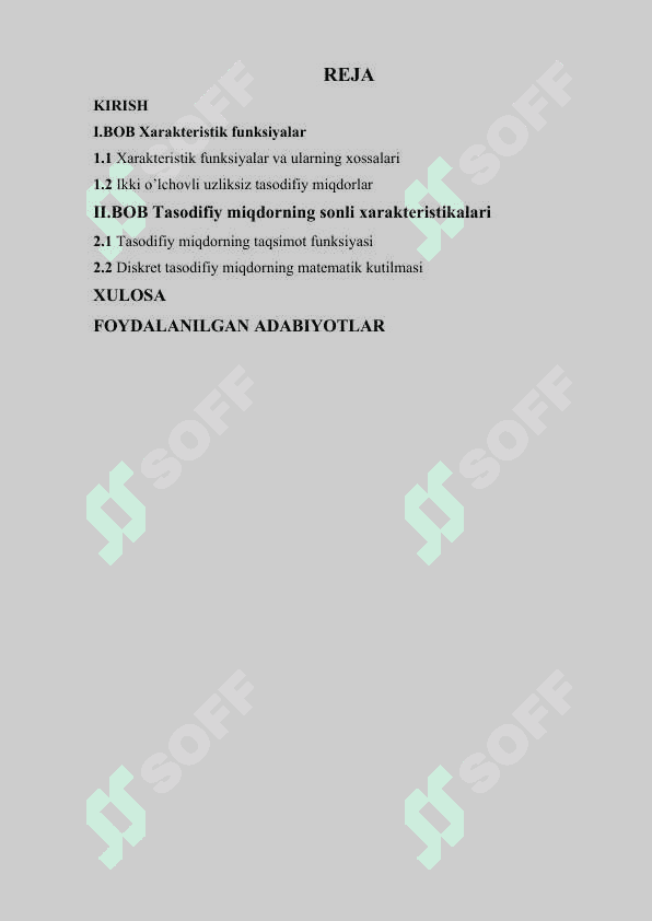 Xarakteristik funksiyalar 2