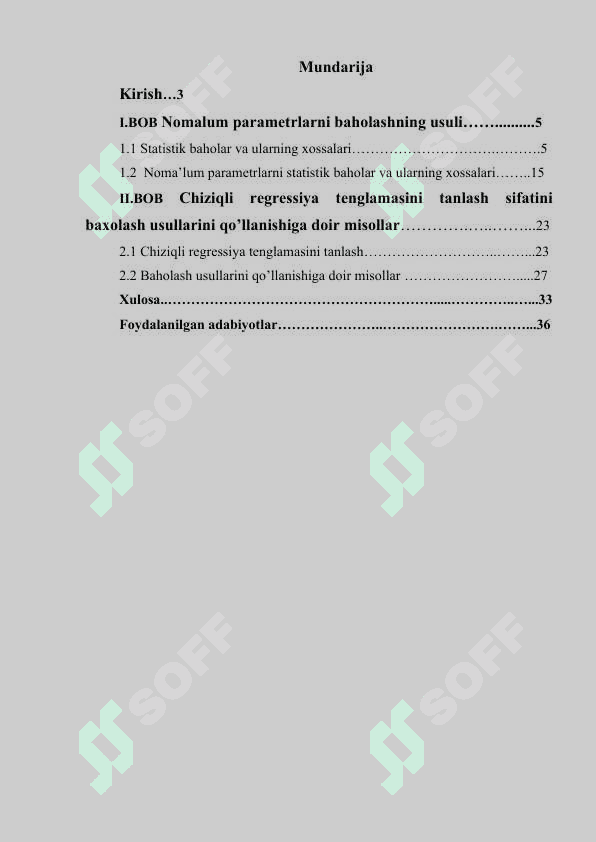 No’malum parametrlarni baholashning ishonchli oraliq usuli 2