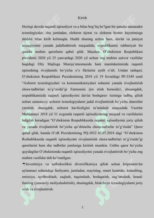 Raqamli iqtisodiyotda moliyaviy texnologiyalar 2