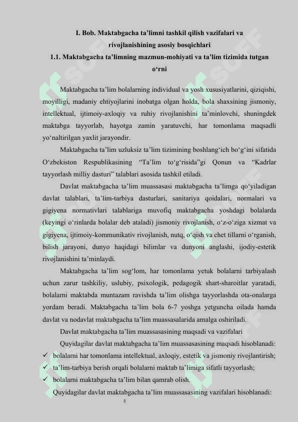 Maktabgacha ta'limda rejalashtirishning asosiy bosqich va turlari 5