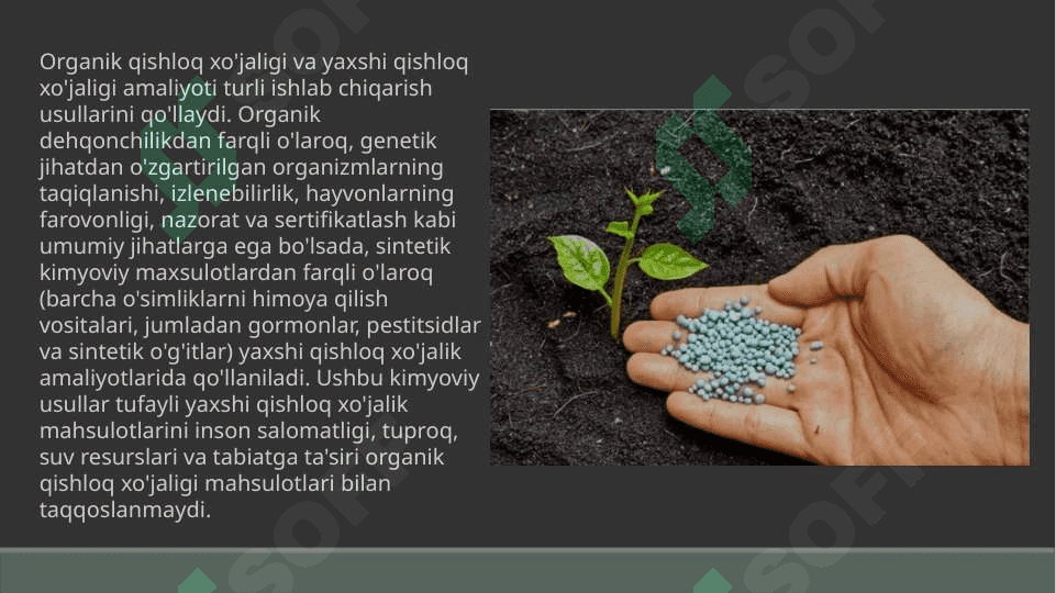 Qishloq xo’jalgida minerallar. Arganik va noanarganik mineral mikro o’g’itlar va hokazolarning qo’llash zaruriyati va ahamiyati 2