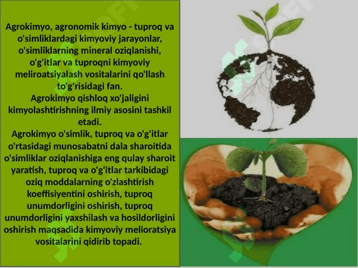 AGROKIMYO FANINING RIVOJLANISHIDA DUNYO OLIMLARINING QO'SHGAN XISSALARI 3