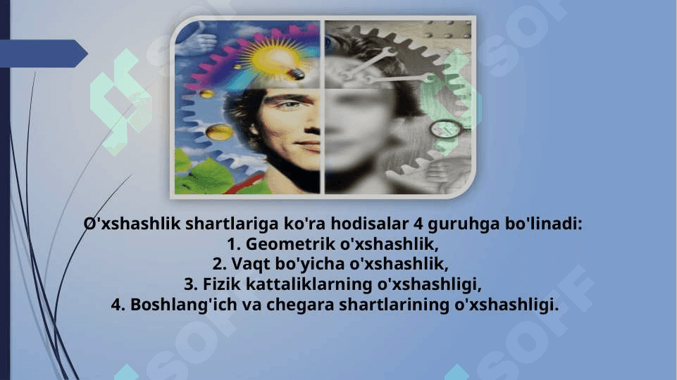 O‘XSHASHLIK NAZARIYASINING ASOSLARI. SUYUQLIKDA QATTIQ JISM HARAKATI. 3