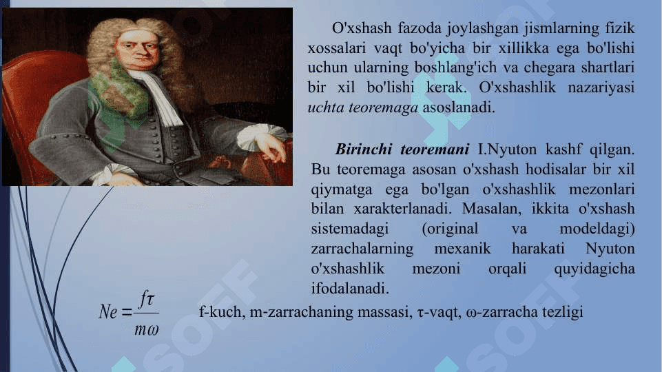 O‘XSHASHLIK NAZARIYASINING ASOSLARI. SUYUQLIKDA QATTIQ JISM HARAKATI. 7