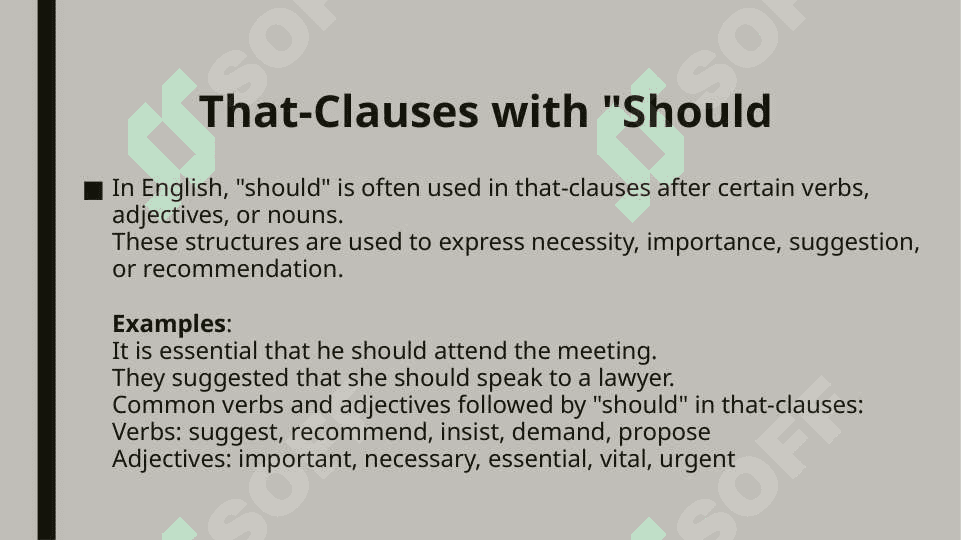 Should in that clauses, the present subjunctive 2