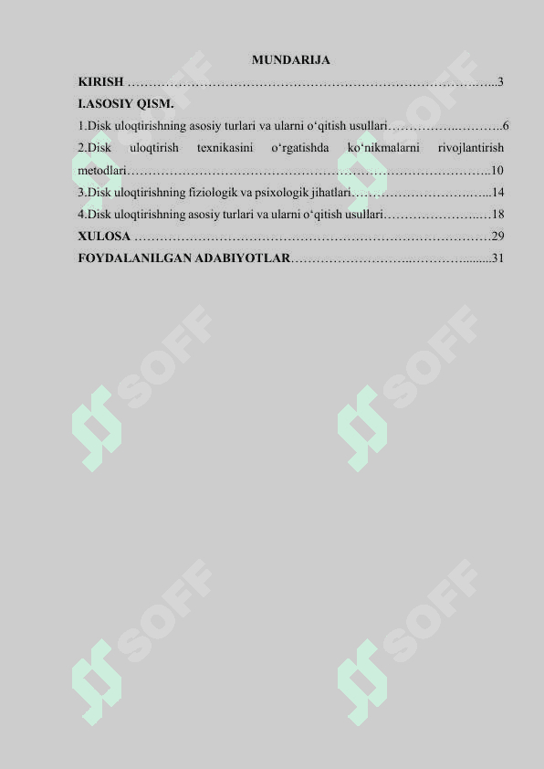 Disk uloqtirish texnikasini turlarini texnikasini o'rgatish 2
